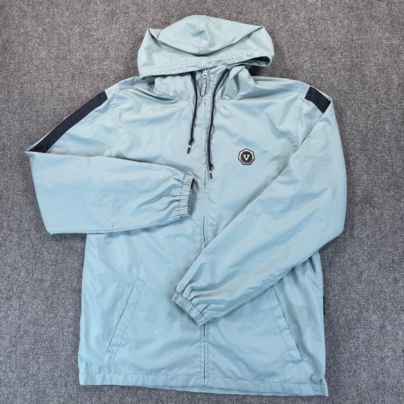VISSLA The Trip Hooded Windbreaker Jacket VISSLA Men's M Light Blue *Read - Picture 2 of 16